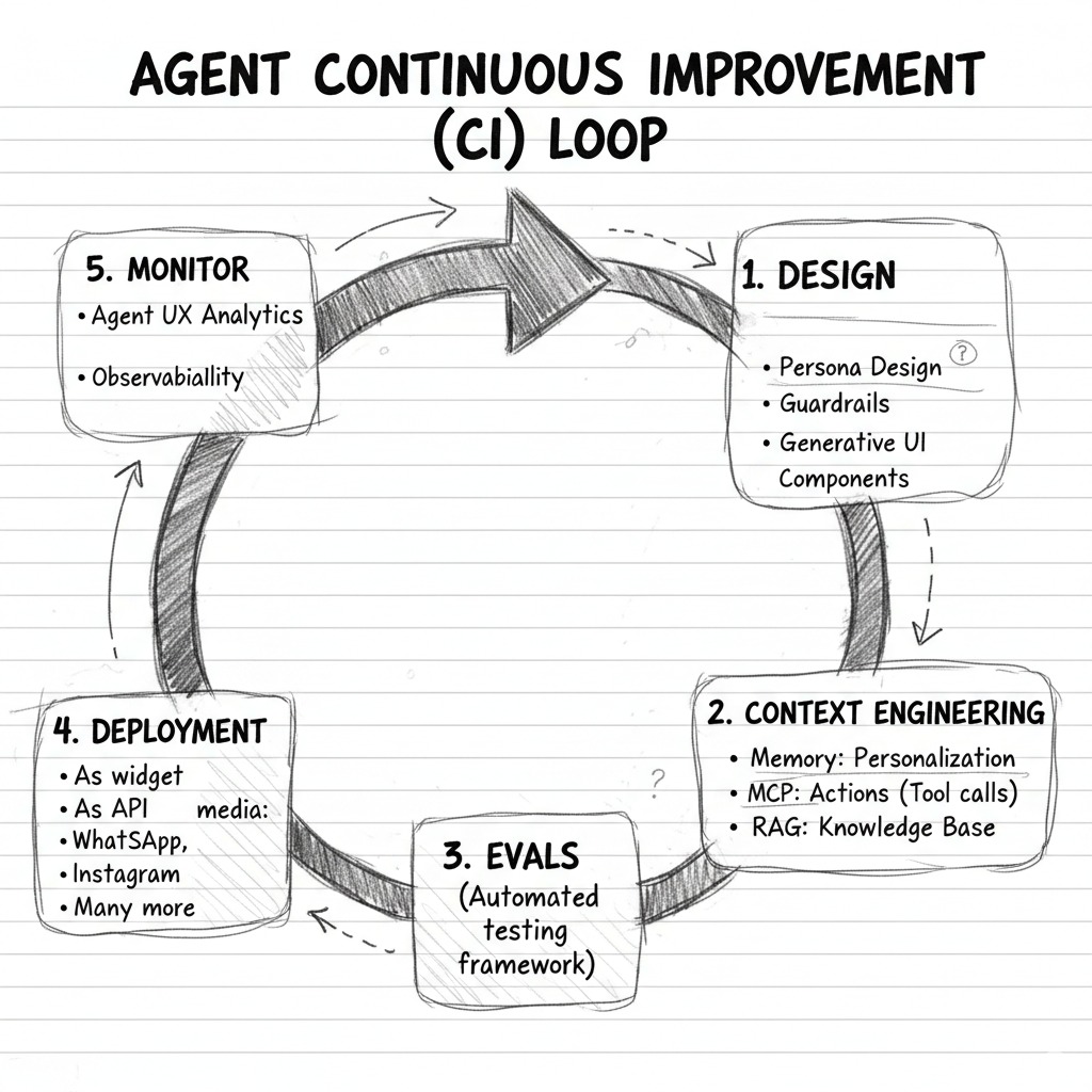 AI Agent Continuous Improvement Loop Diagram
